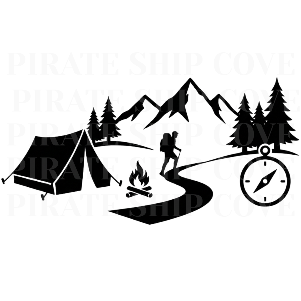 Camping & Hiking Kit - 10 Instant Downloadable Decals