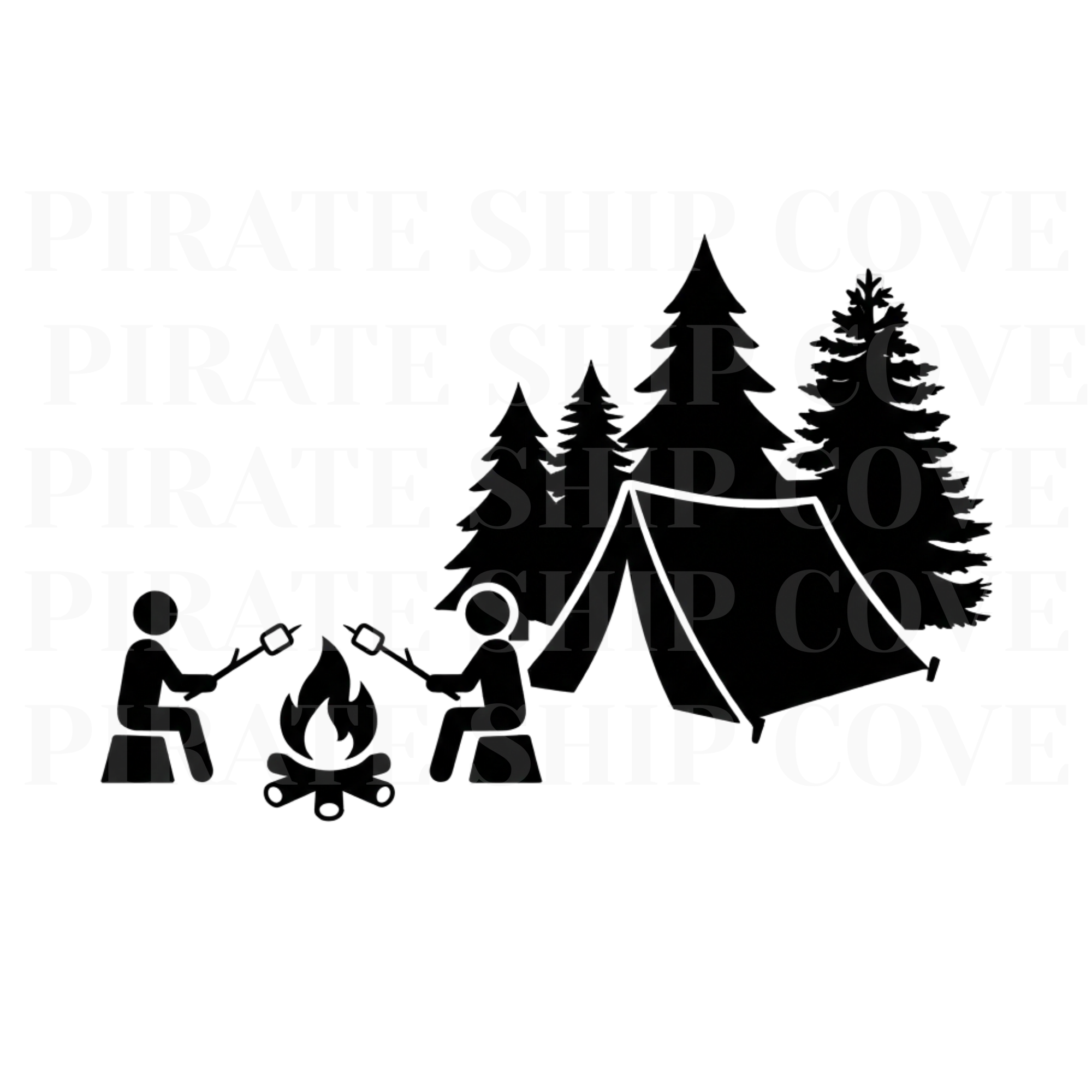 Camping & Hiking Kit - 10 Instant Downloadable Decals