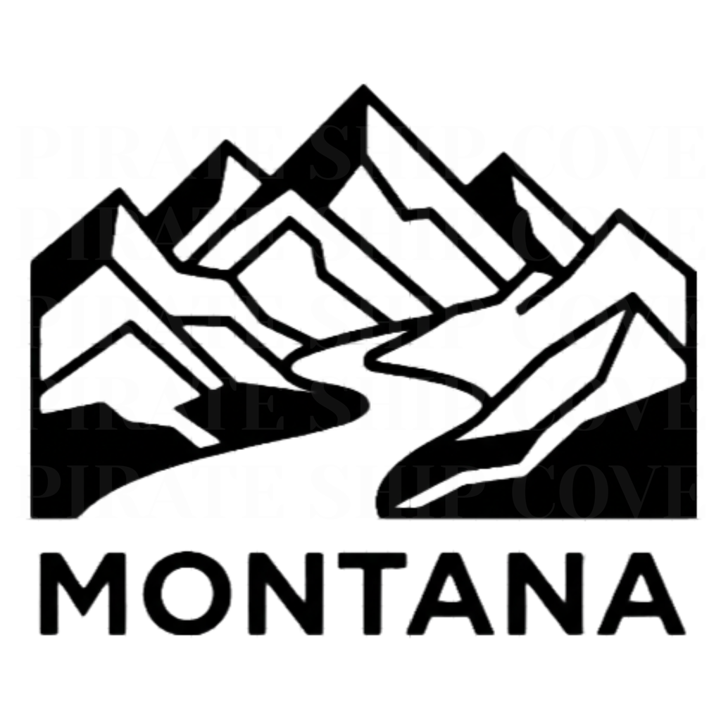 Montana Mountain Kit - 10 Instant Downloadable Decals