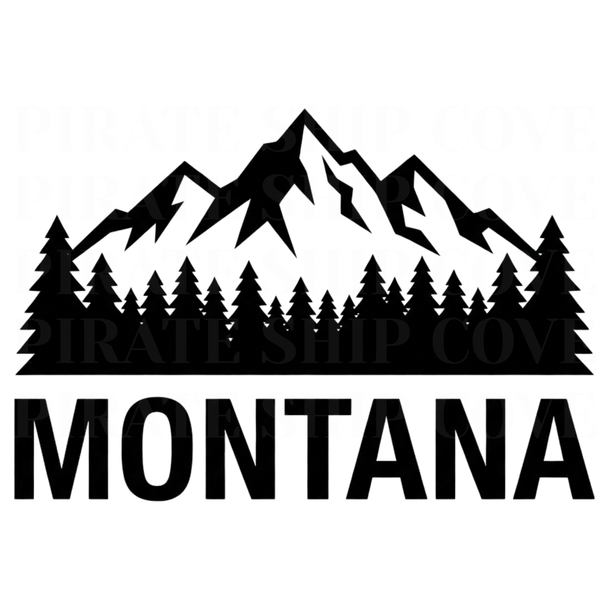 Montana Mountain Kit - 10 Instant Downloadable Decals