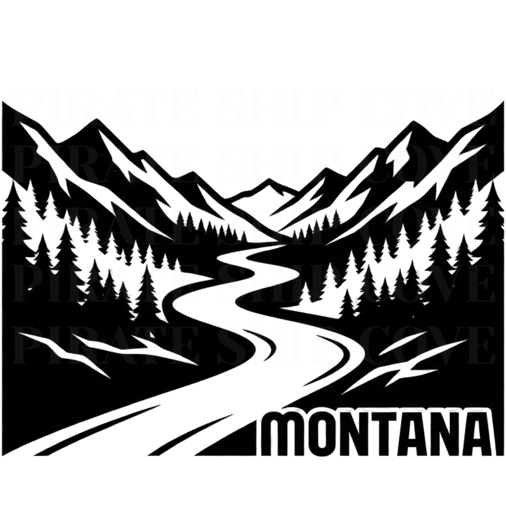 Montana Mountain Kit - 10 Instant Downloadable Decals