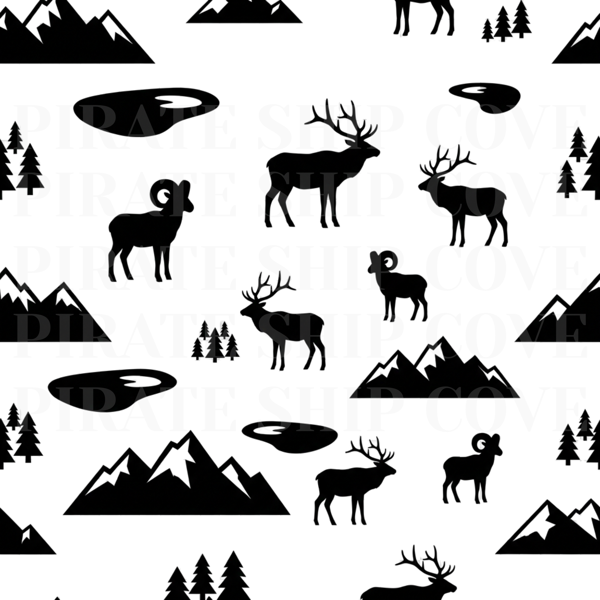 National Park Pattern Kit - 10 Instant Downloadable Decals