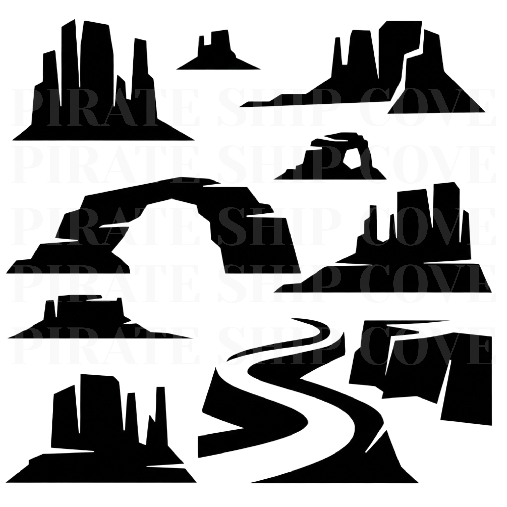 National Park Pattern Kit - 10 Instant Downloadable Decals