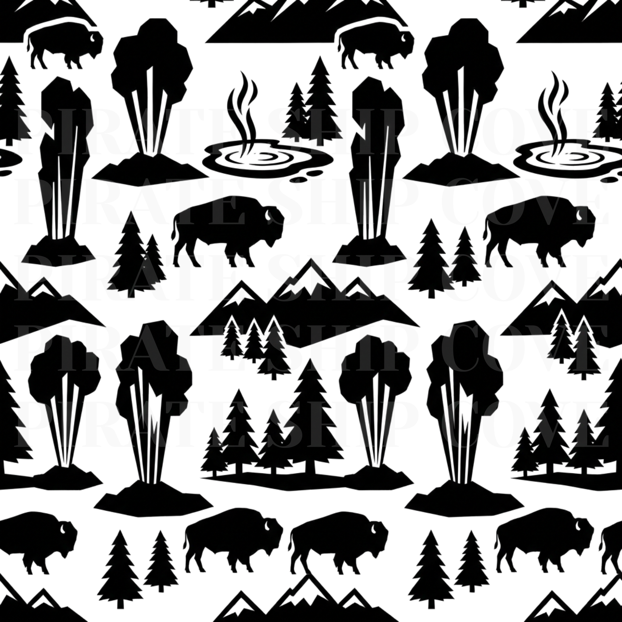 National Park Pattern Kit - 10 Instant Downloadable Decals
