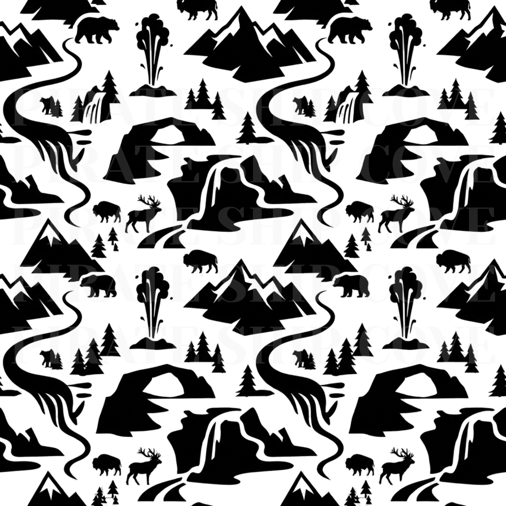 National Park Pattern Kit - 10 Instant Downloadable Decals
