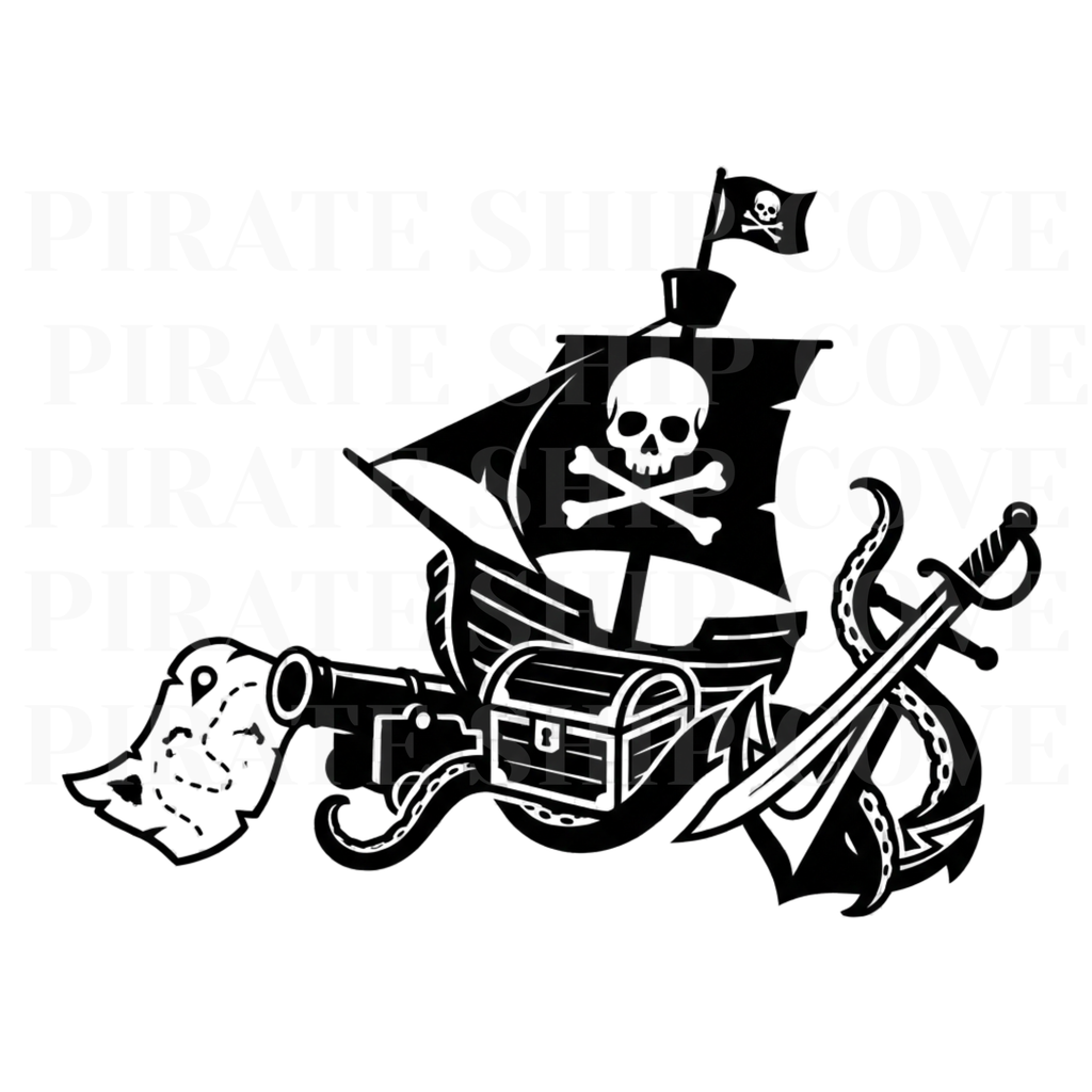 Pirate Adventure Kit - 10 Instant Downloadable Decals
