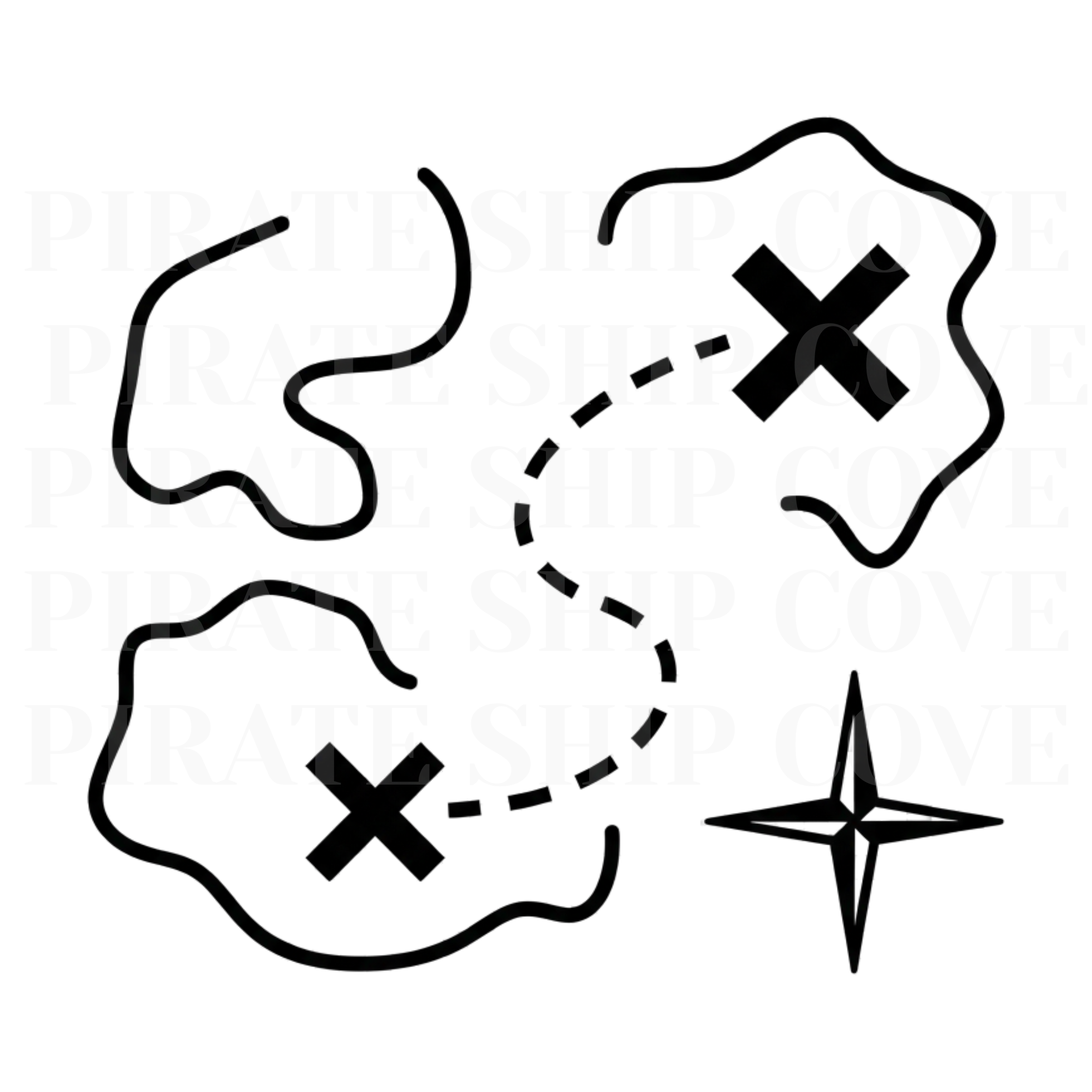 Pirate Adventure Kit - 10 Instant Downloadable Decals